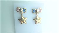 Ohrringe Dame in Gold Zirconia STELLE ZIRC BLU/ROSA P T/C 4.1 G